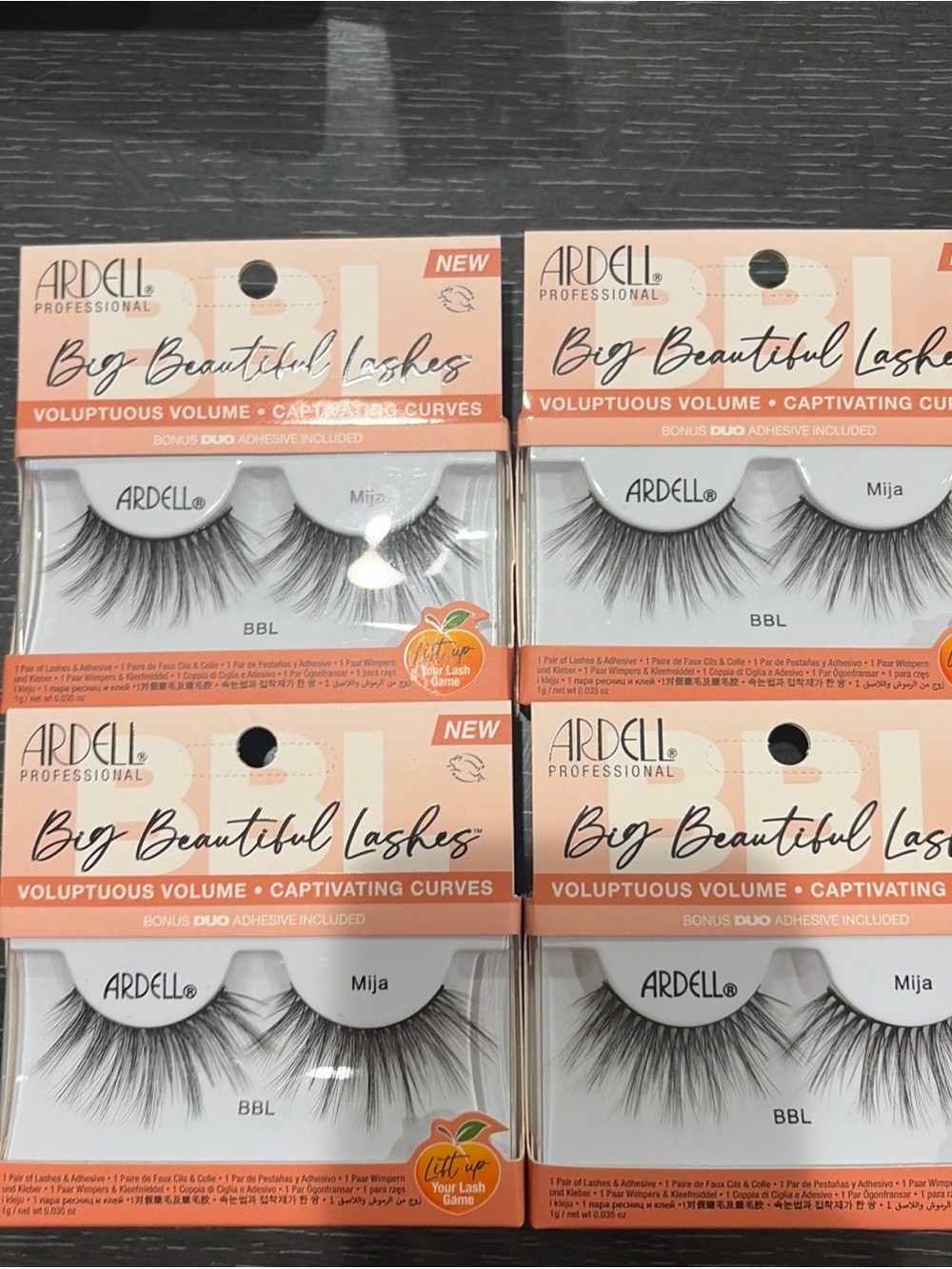 Ardell Big Beautiful Lashes BBL False Eyelashes - Black lot of 4